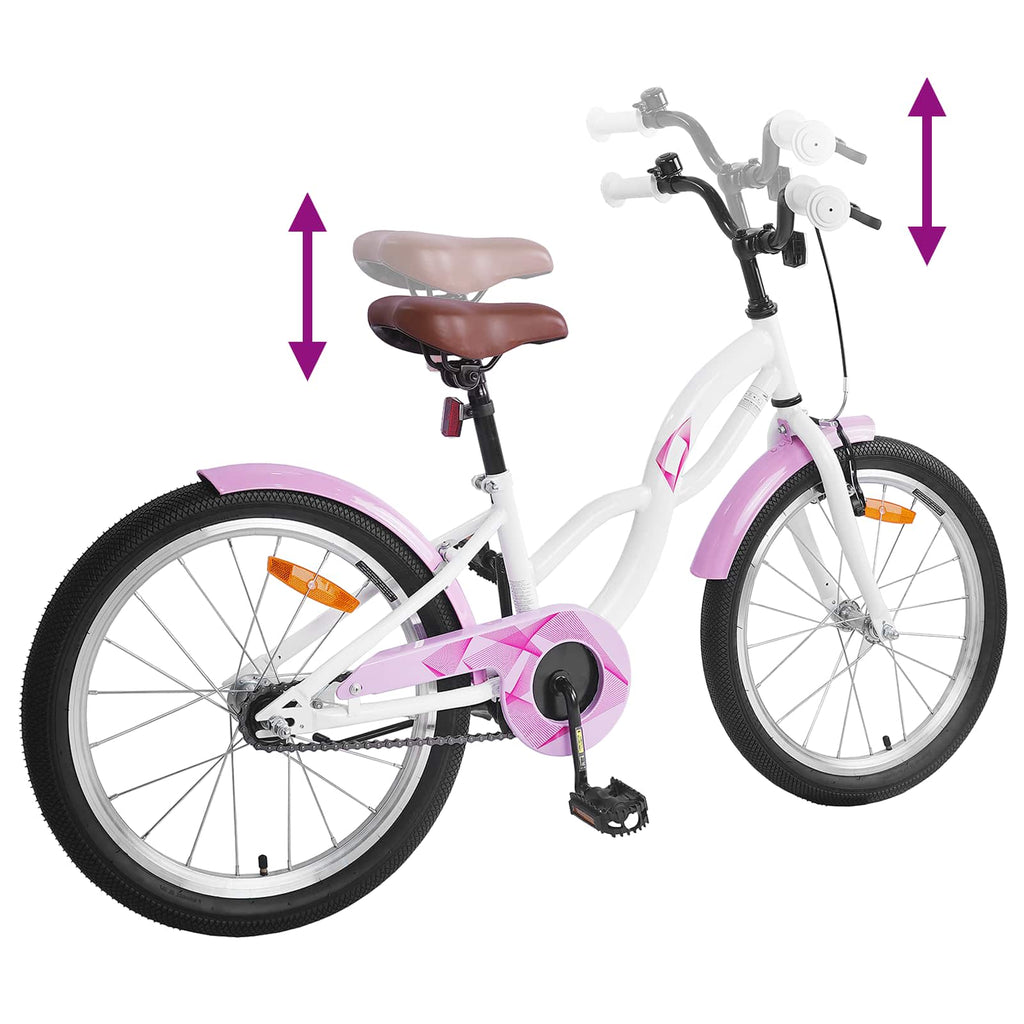 Kinderfahrrad 20 Zoll für 6-11 Jahre alt Weiß
