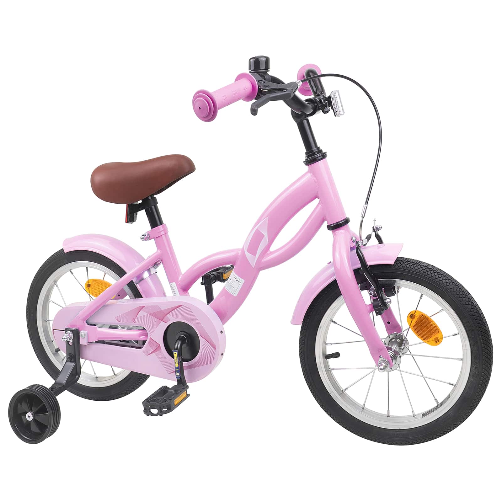 Kinderfahrrad 14 Zoll für 3-5 Jahre alt Hellrosa