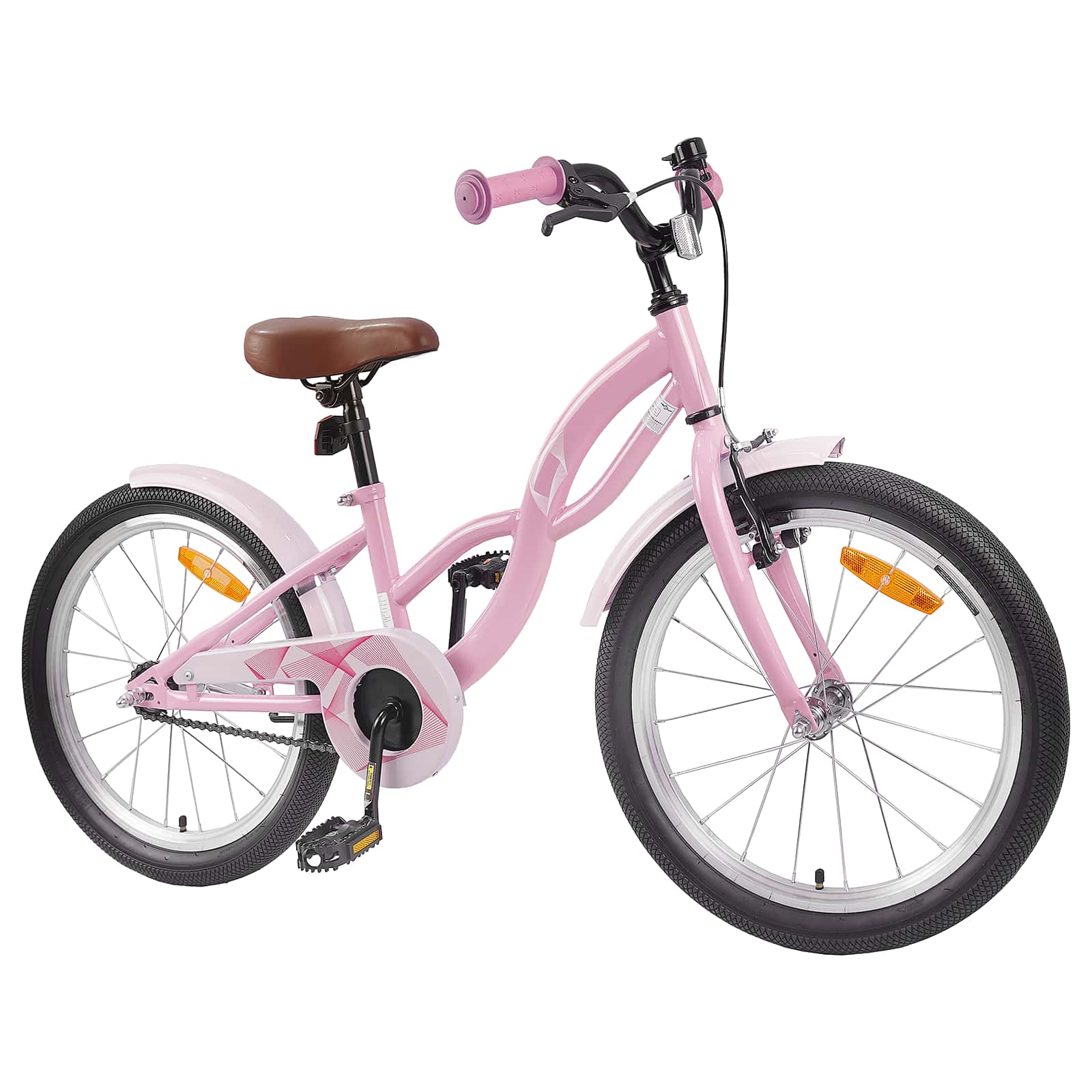 Kinderfahrrad 18 Zoll für 5-7 Jahre alt Hellrosa