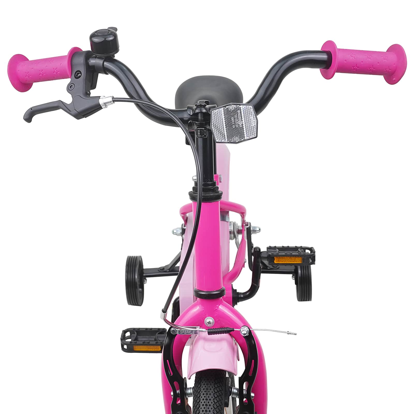 Kinderfahrrad 12 Zoll für 2-4 Jahre alt Dunkelrosa