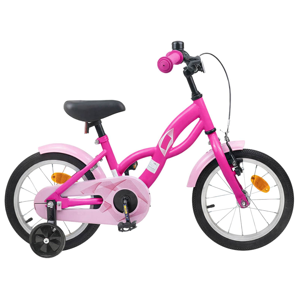 Kinderfahrrad 16 Zoll für 4-6 Jahre alt Dunkelrosa