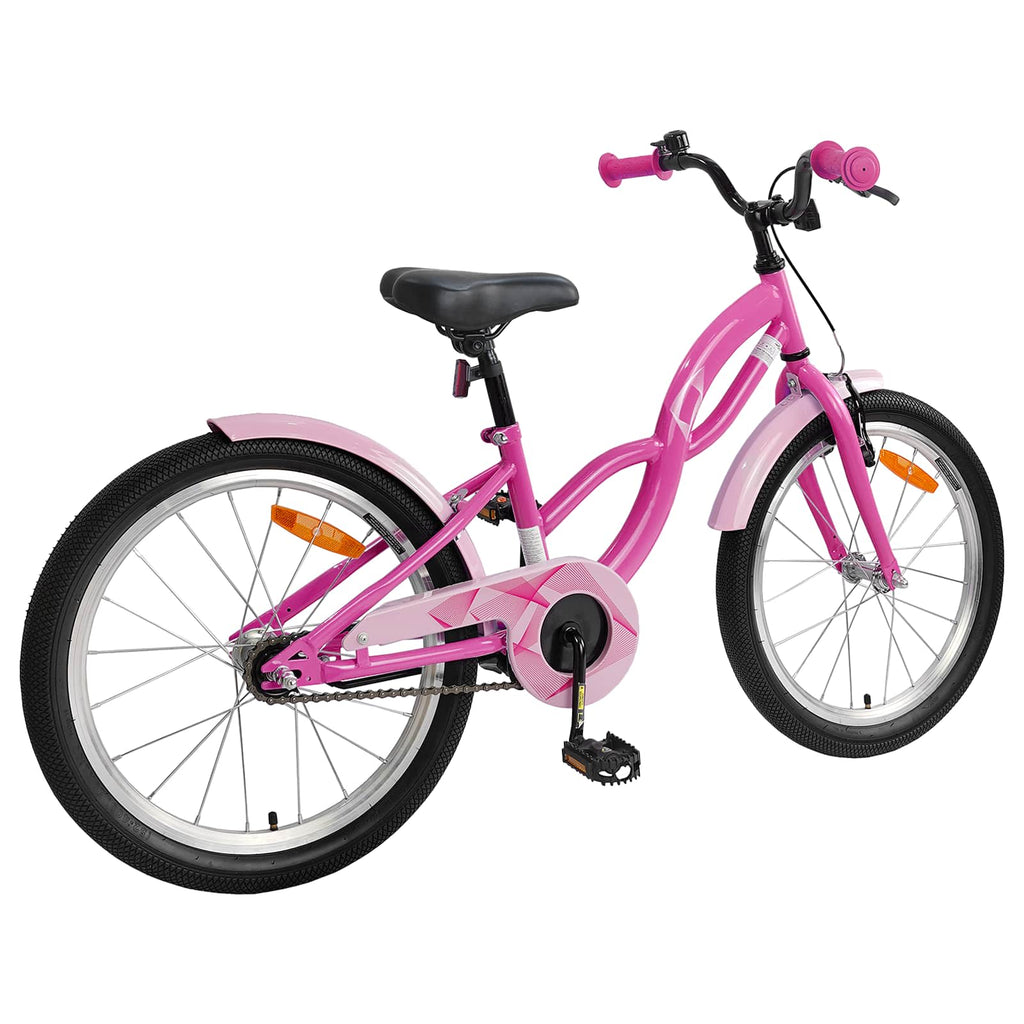 Kinderfahrrad 18 Zoll für 5-7 Jahre alt Dunkelrosa