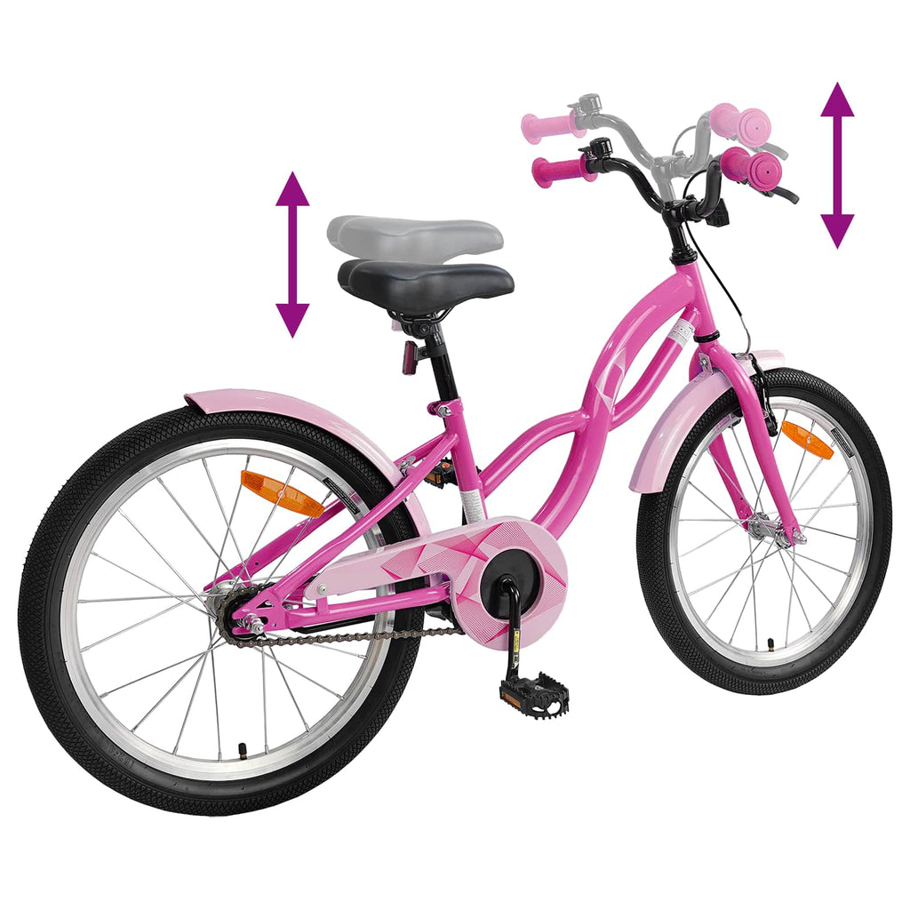 Kinderfahrrad 20 Zoll für 6-11 Jahre alt Dunkelrosa