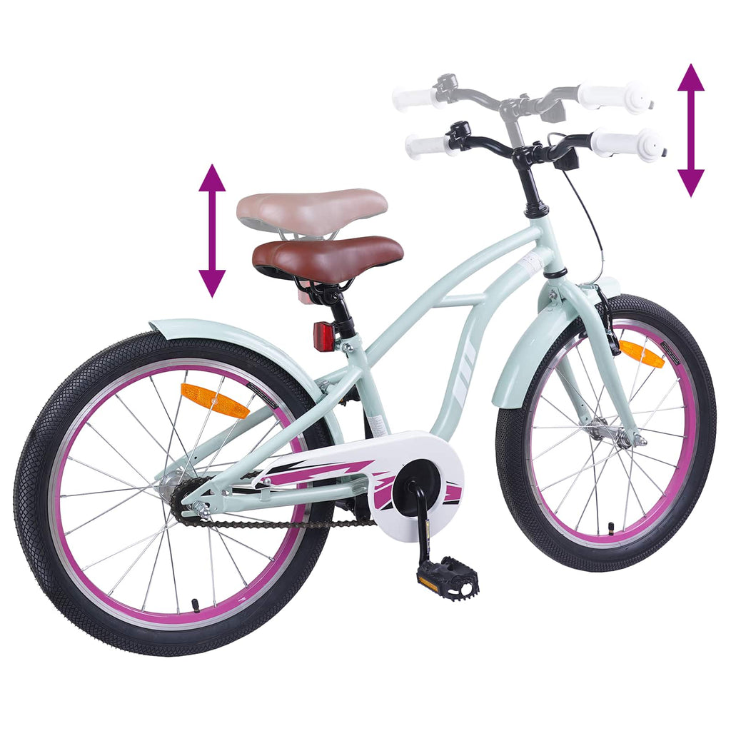 Kinderfahrrad 22 Zoll für 7-12 Jahre alt Hellgrün