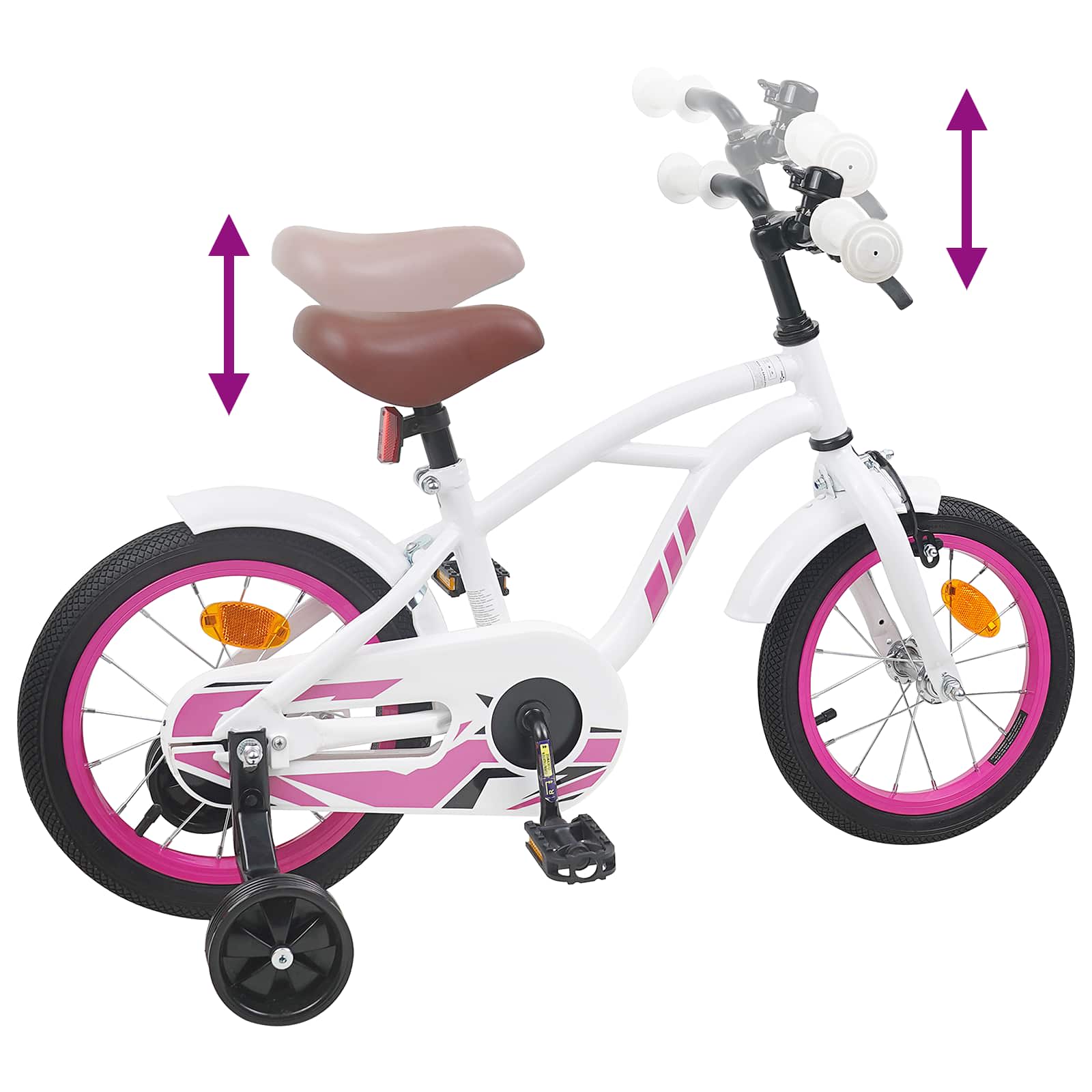 Kinderfahrrad 16 Zoll für 4-6 Jahre alt Weiß