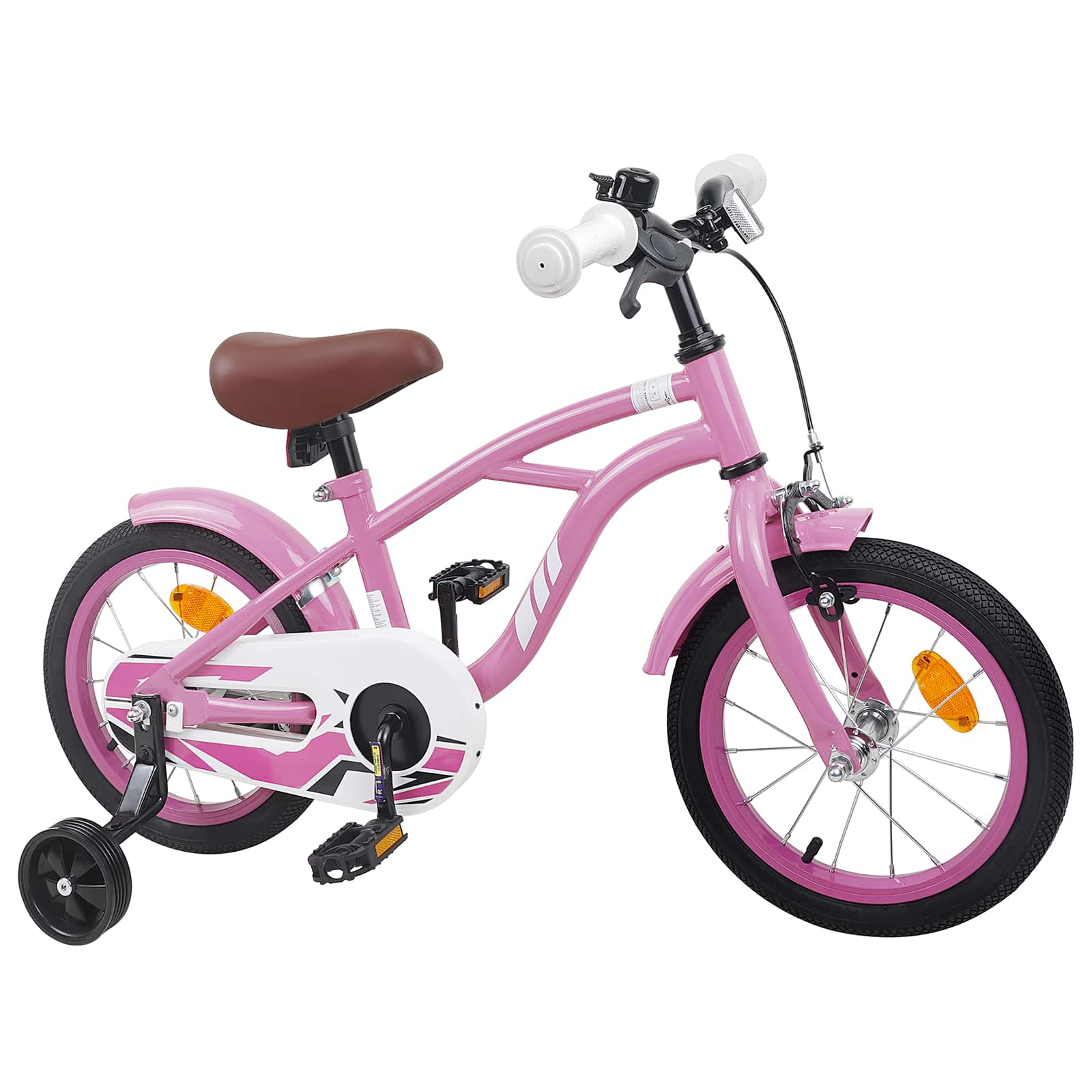 Kinderfahrrad 16 Zoll für 4-6 Jahre alt Hellrosa