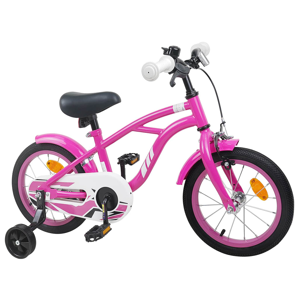 Kinderfahrrad 12 Zoll für 2-4 Jahre alt Dunkelrosa