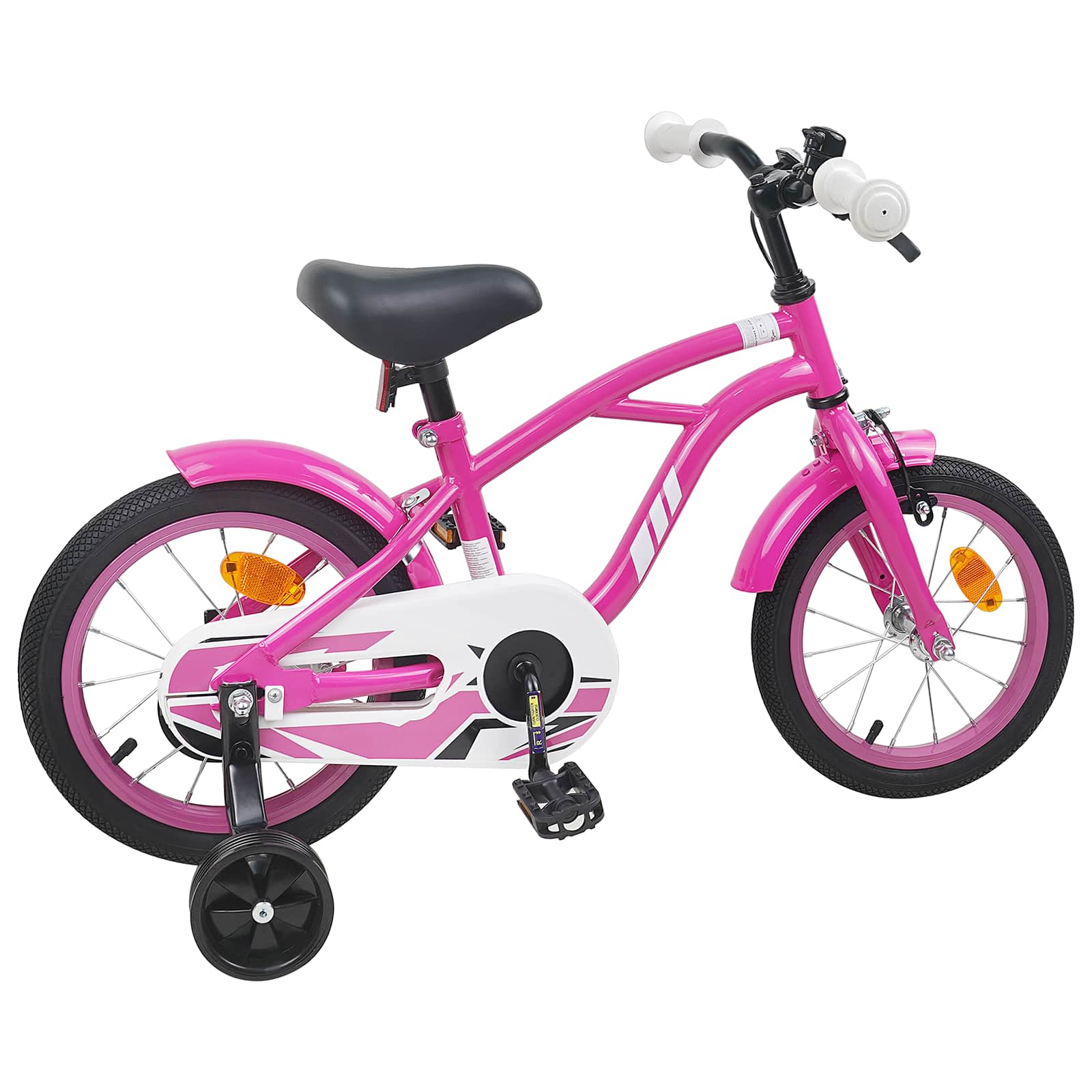 Kinderfahrrad 16 Zoll für 4-6 Jahre alt Dunkelrosa