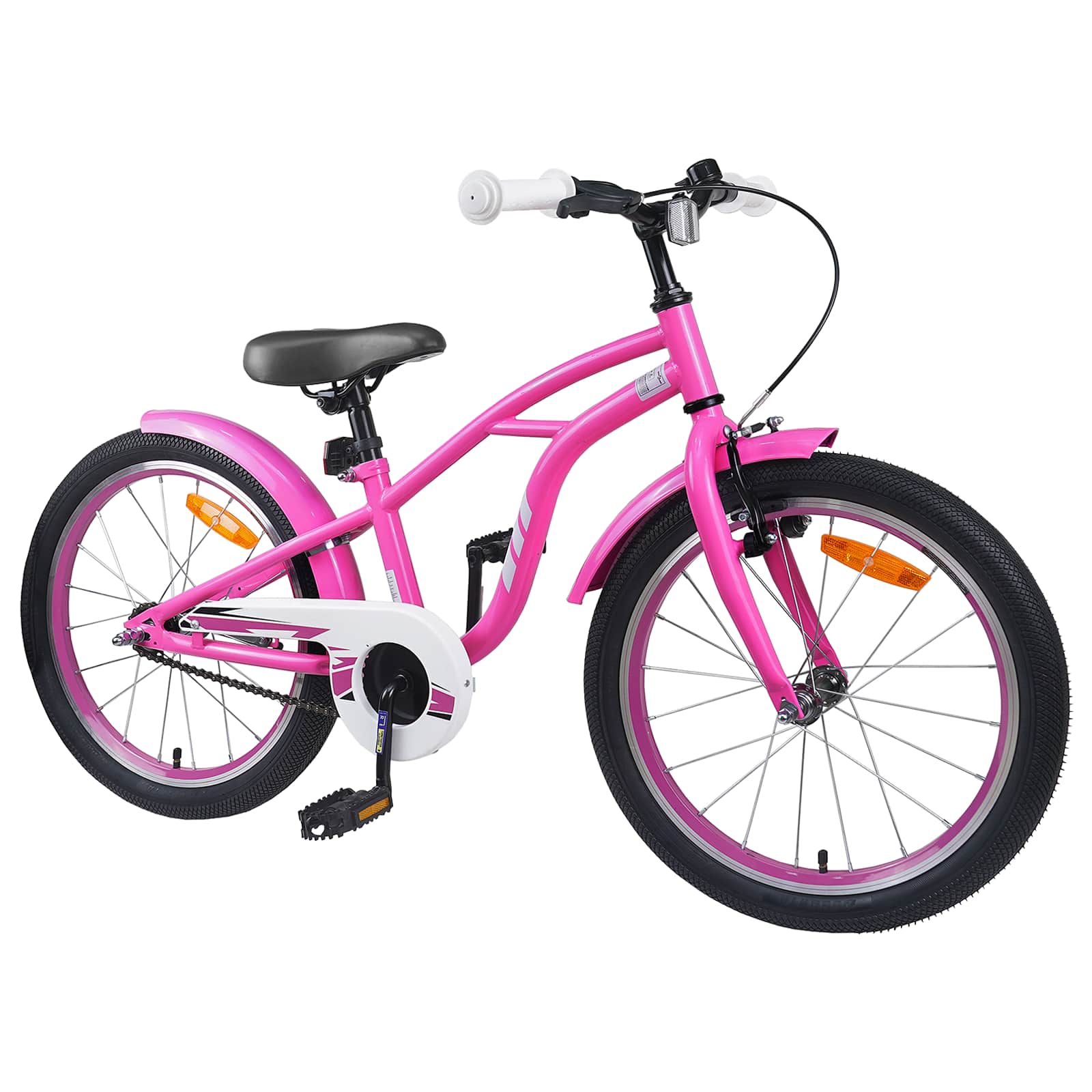 Kinderfahrrad 18 Zoll für 5-7 Jahre alt Dunkelrosa