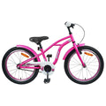 Kinderfahrrad 18 Zoll für 5-7 Jahre alt Dunkelrosa