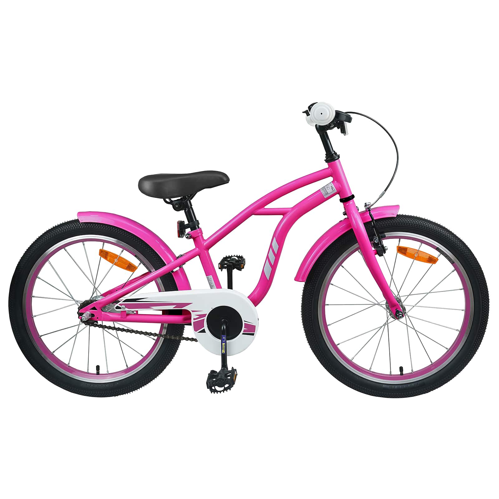 Kinderfahrrad 18 Zoll für 5-7 Jahre alt Dunkelrosa