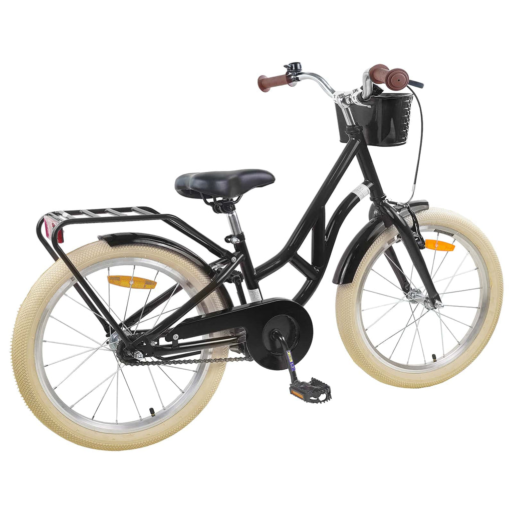 Kinderfahrrad 20 Zoll für 6-11 Jahre alt Schwarz