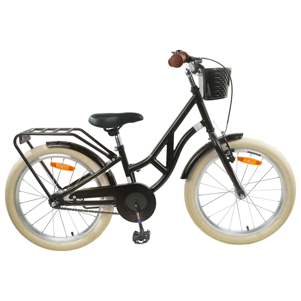 Kinderfahrrad 20 Zoll für 6-11 Jahre alt Schwarz