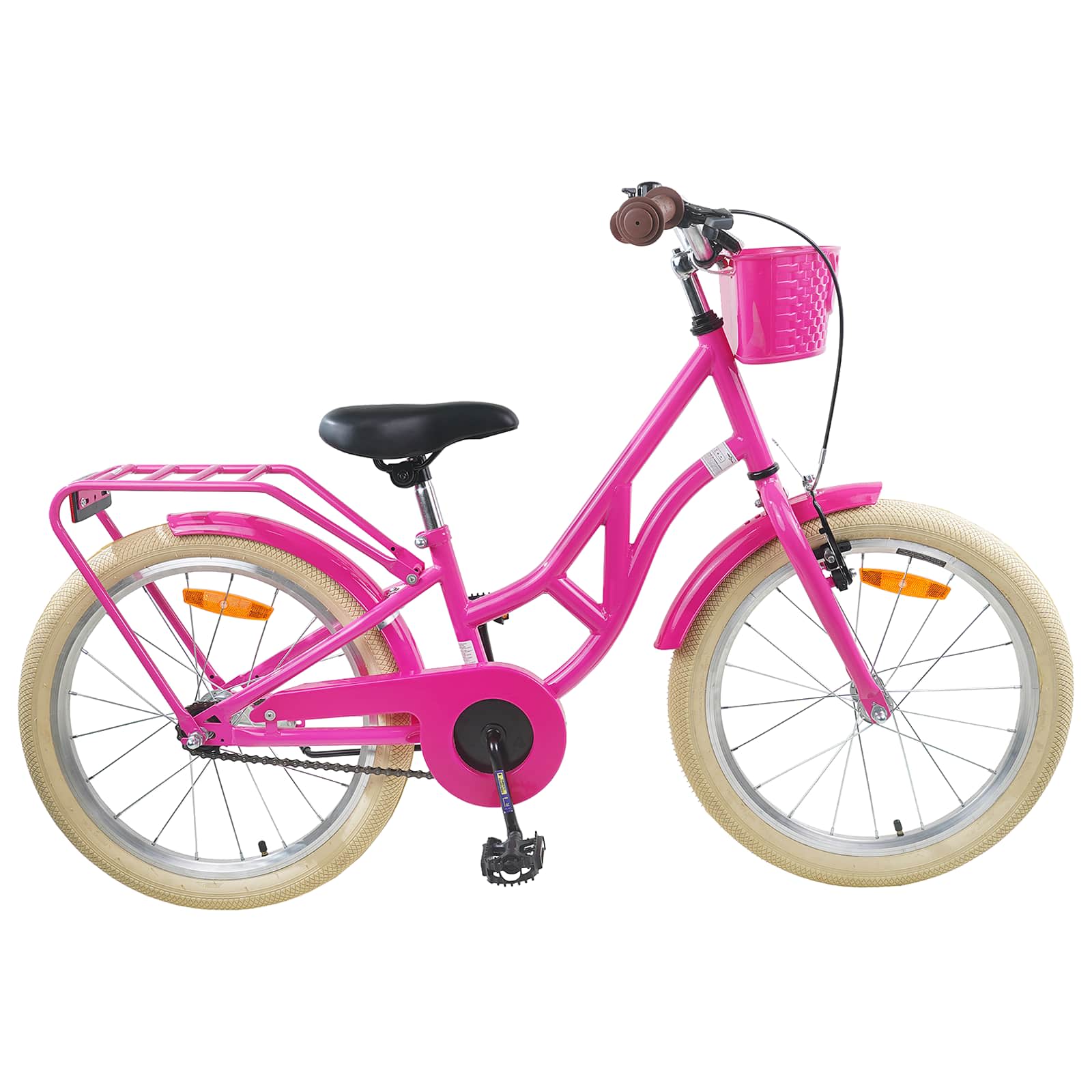 Kinderfahrrad 24 Zoll für 8-12 Jahre alt Dunkelrosa