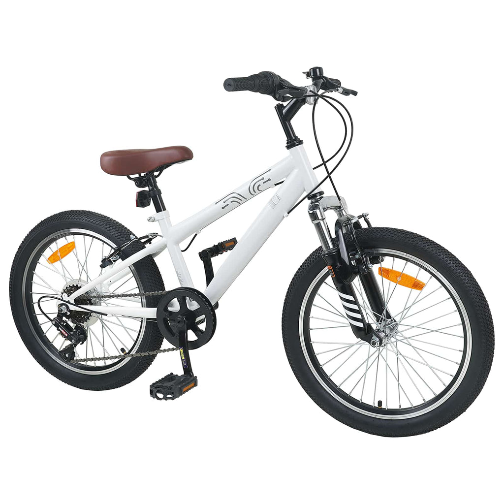 Mountainbike 24 Zoll 6-Geschwindigkeit für 8-12 Jahre alt Weiß