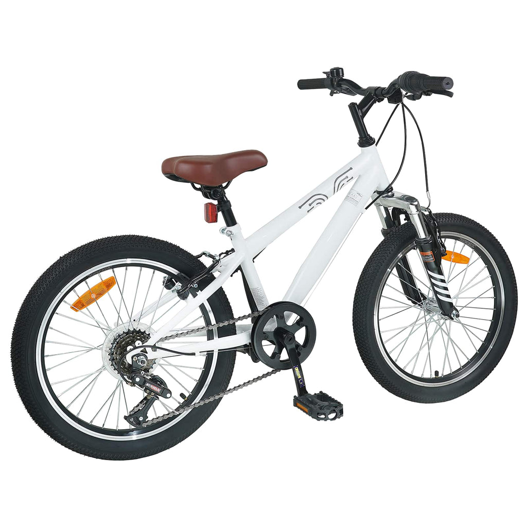 Mountainbike 24 Zoll 6-Geschwindigkeit für 8-12 Jahre alt Weiß