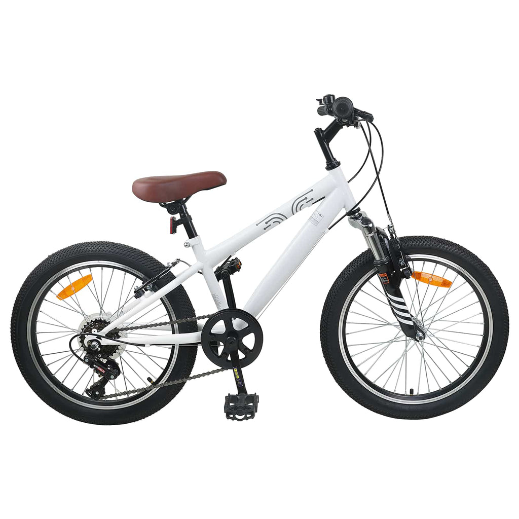 Mountainbike 24 Zoll 6-Geschwindigkeit für 8-12 Jahre alt Weiß