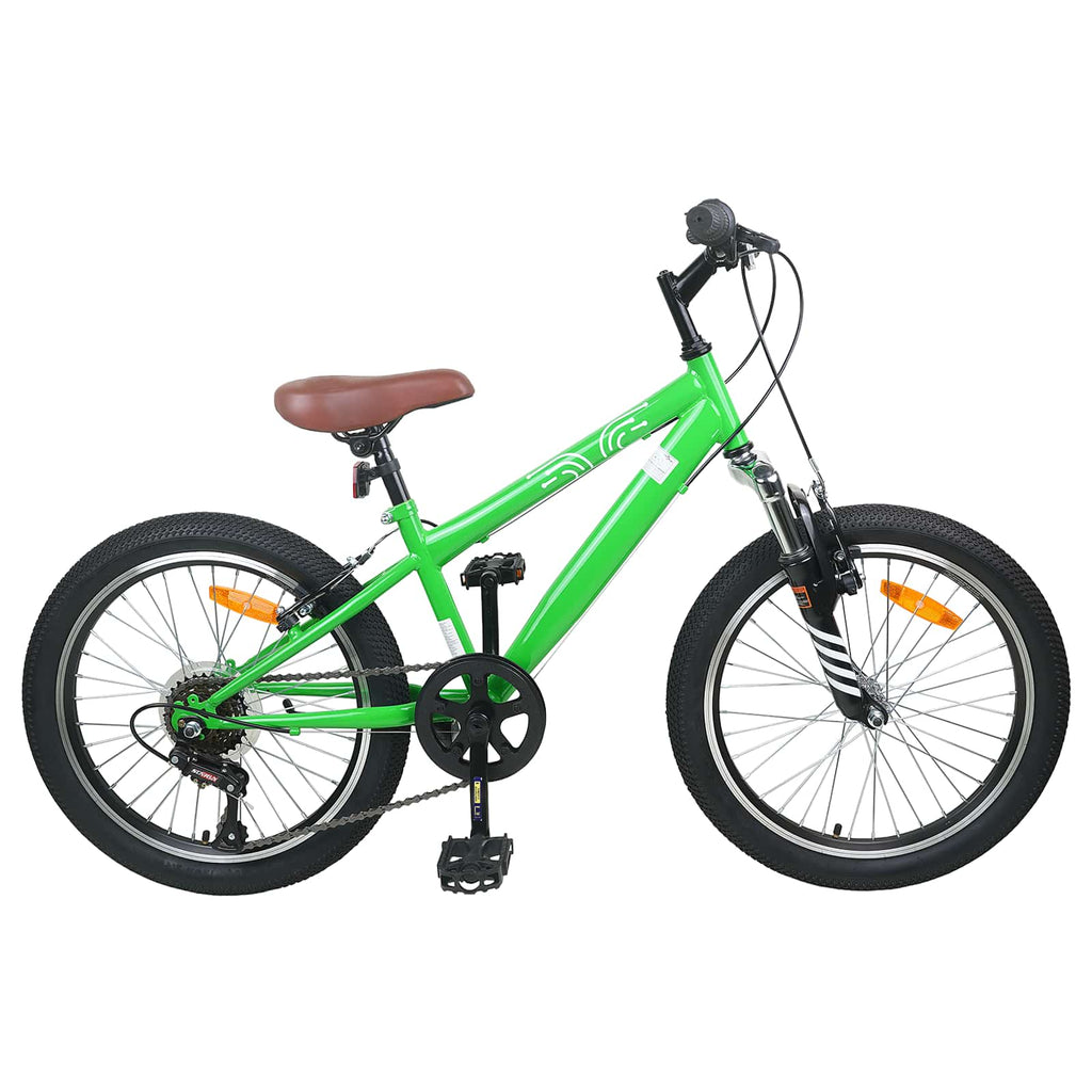 Mountainbike 24 Zoll 6-Geschwindigkeit für 8-12 Jahre alt Grün