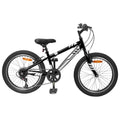 Mountainbike 24 Zoll 6-Speed für 8-12 Jahre Schwarz