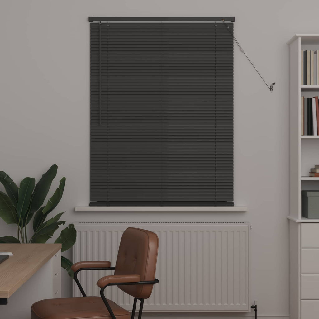 Jalousie Silber Grau 150 x 100 cm 25 mm PVC