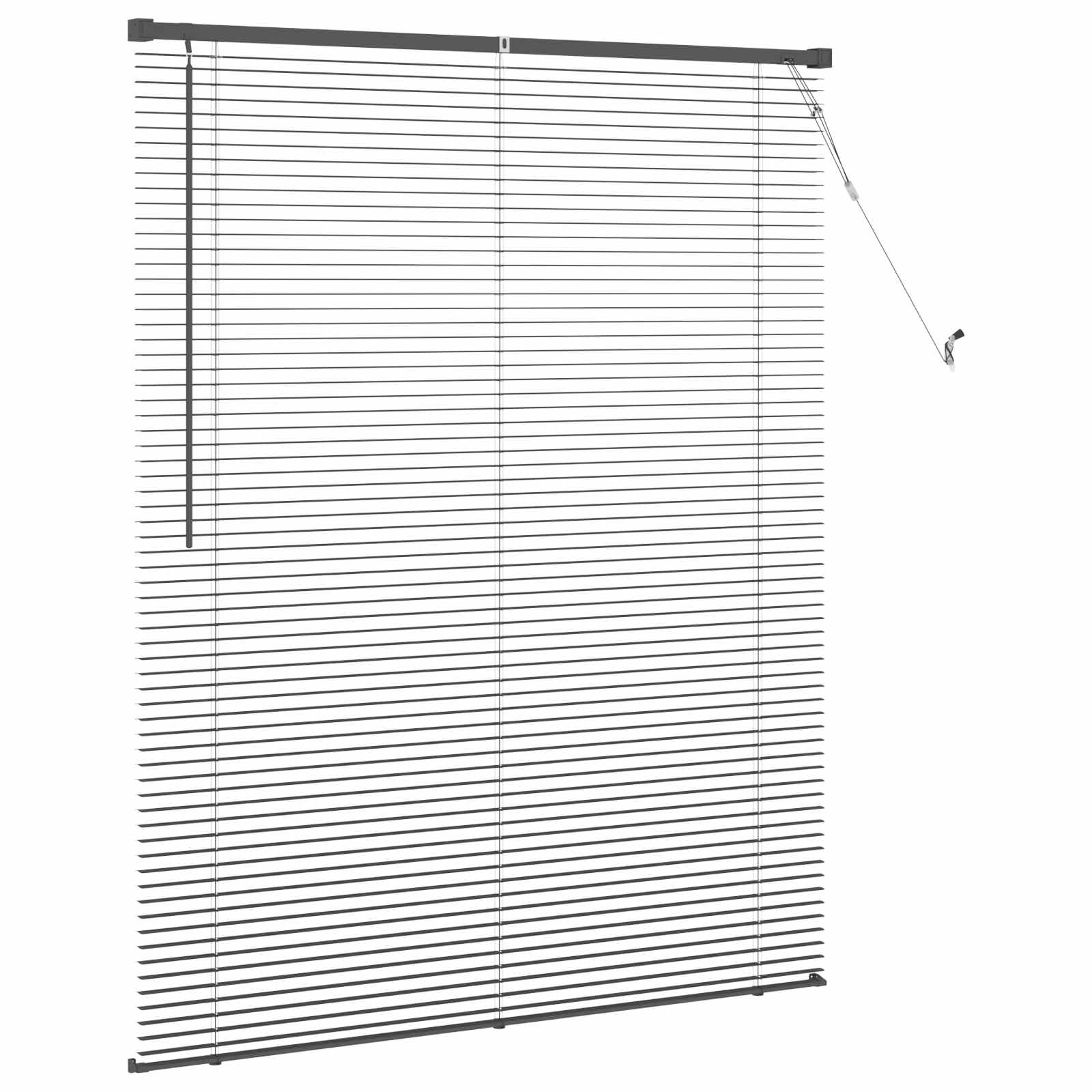 Jalousie Silber Grau 150 x 110 cm 25 mm PVC