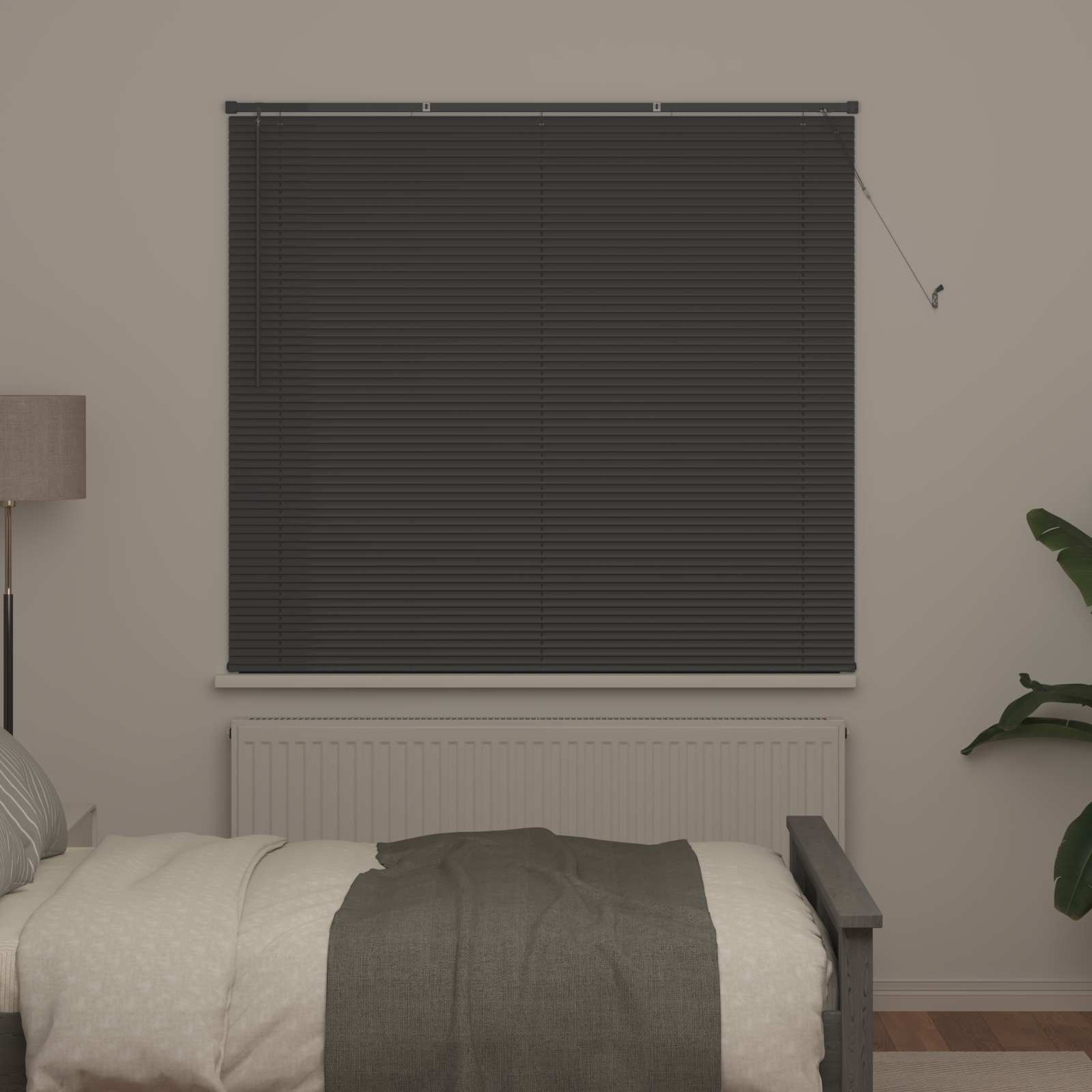 Jalousie Silber Grau 150 x 130 cm 25 mm PVC