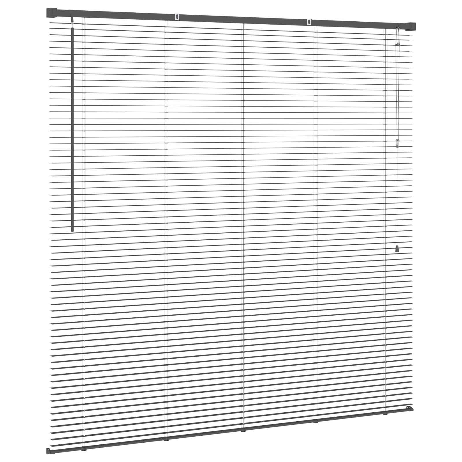 Jalousie Silber Grau 150 x 130 cm 25 mm PVC