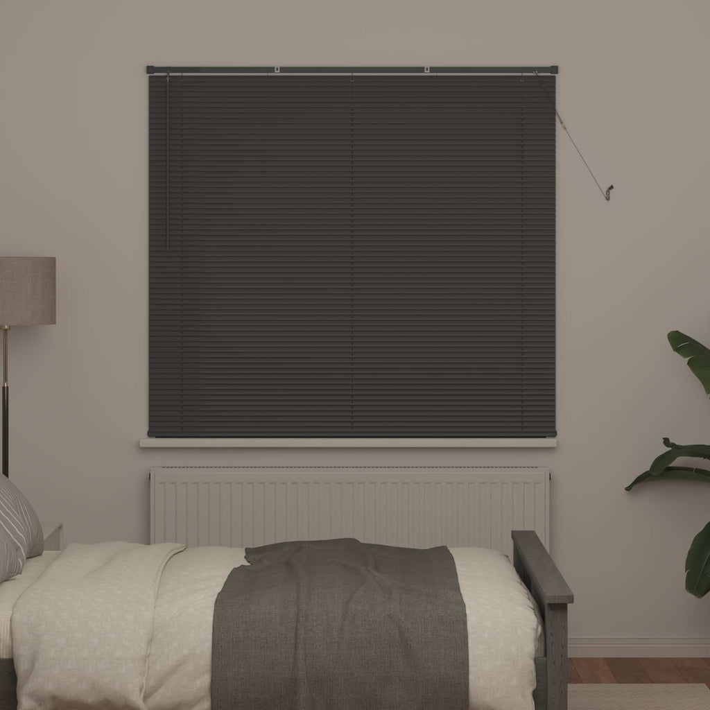 Jalousie Silber Grau 150 x 160 cm 25 mm PVC