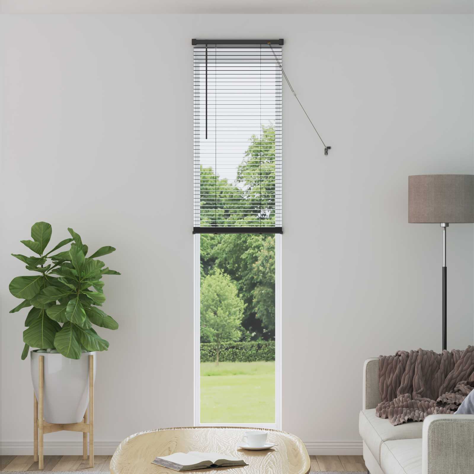Jalousie Silber Grau 213 x 60 cm 25 mm PVC