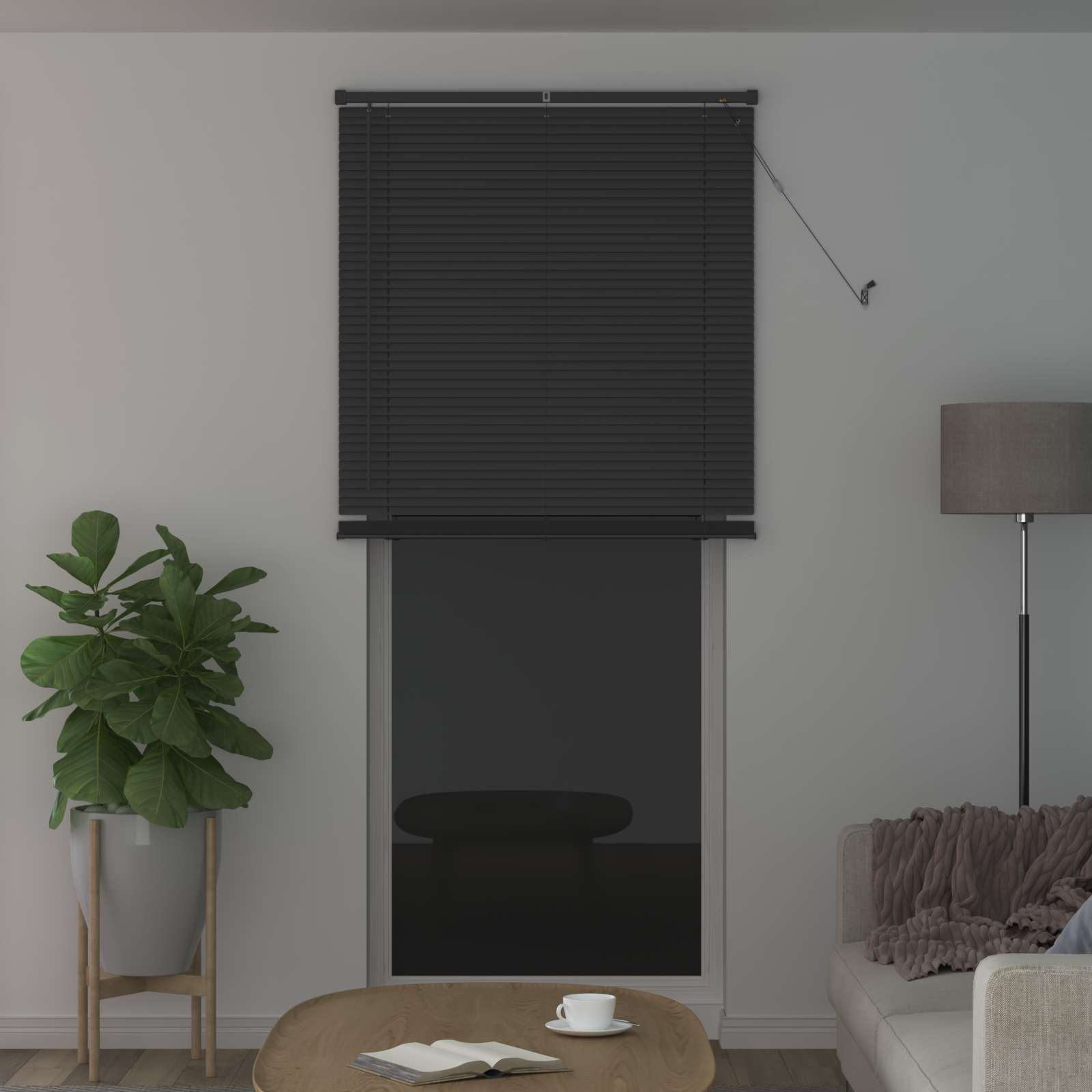 Jalousie Silber Grau 213 x 70 cm 25 mm PVC