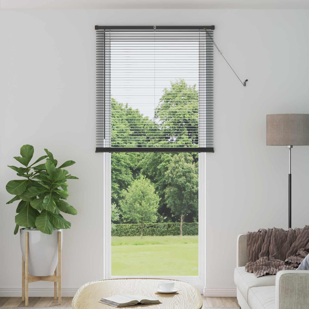 Jalousie Silber Grau 213 x 90 cm 25 mm PVC