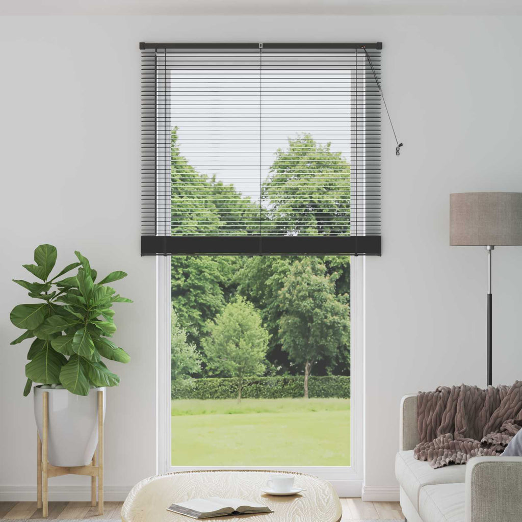 Jalousie Silber Grau 213 x 120 cm 25 mm PVC