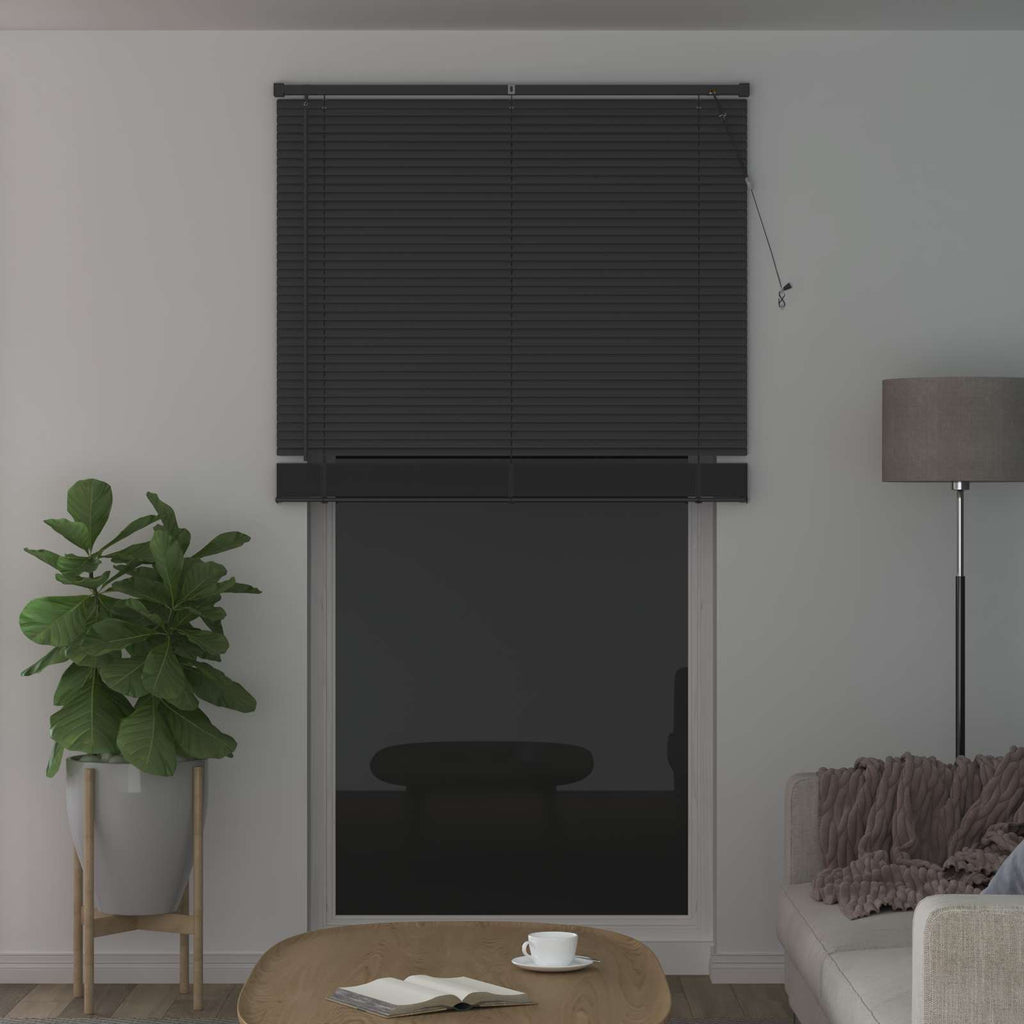 Jalousie Silber Grau 213 x 120 cm 25 mm PVC