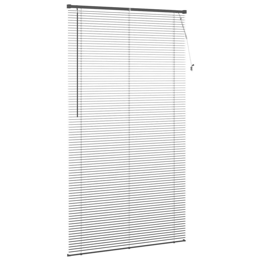 Jalousie Silber Grau 213 x 120 cm 25 mm PVC