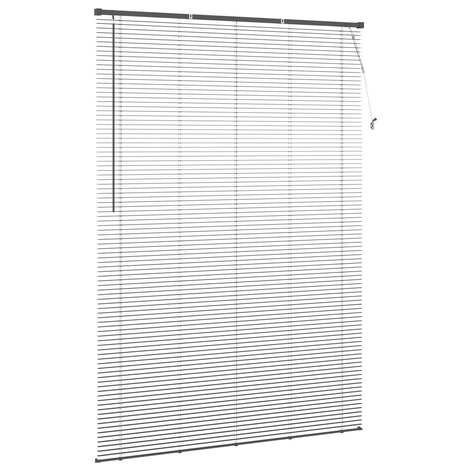 Jalousie Silber Grau 213 x 130 cm 25 mm PVC