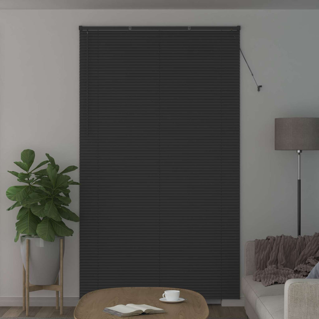 Jalousie Silber Grau 213 x 140 cm 25 mm PVC