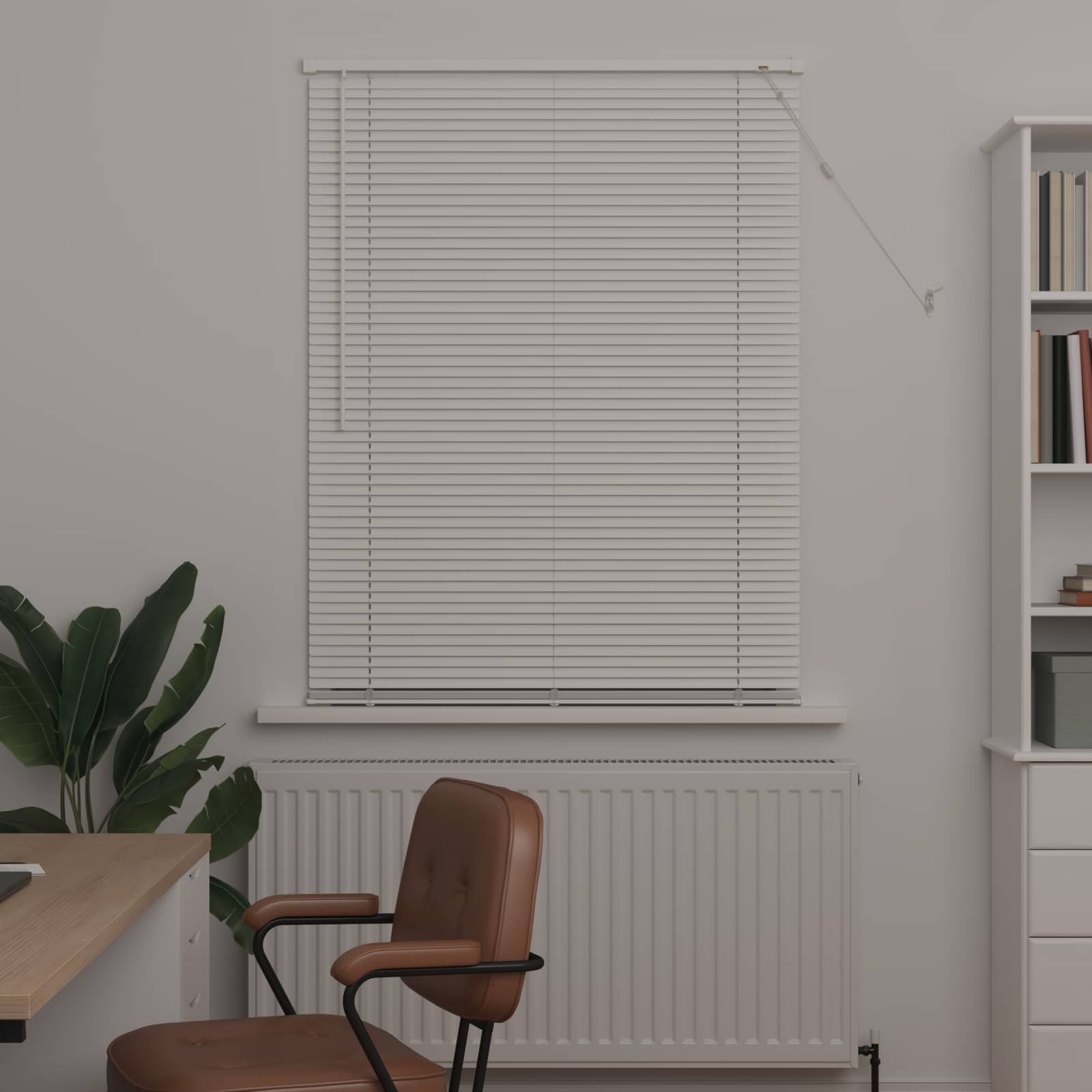 Jalousie Weiß 150 x 90 cm 25 mm PVC