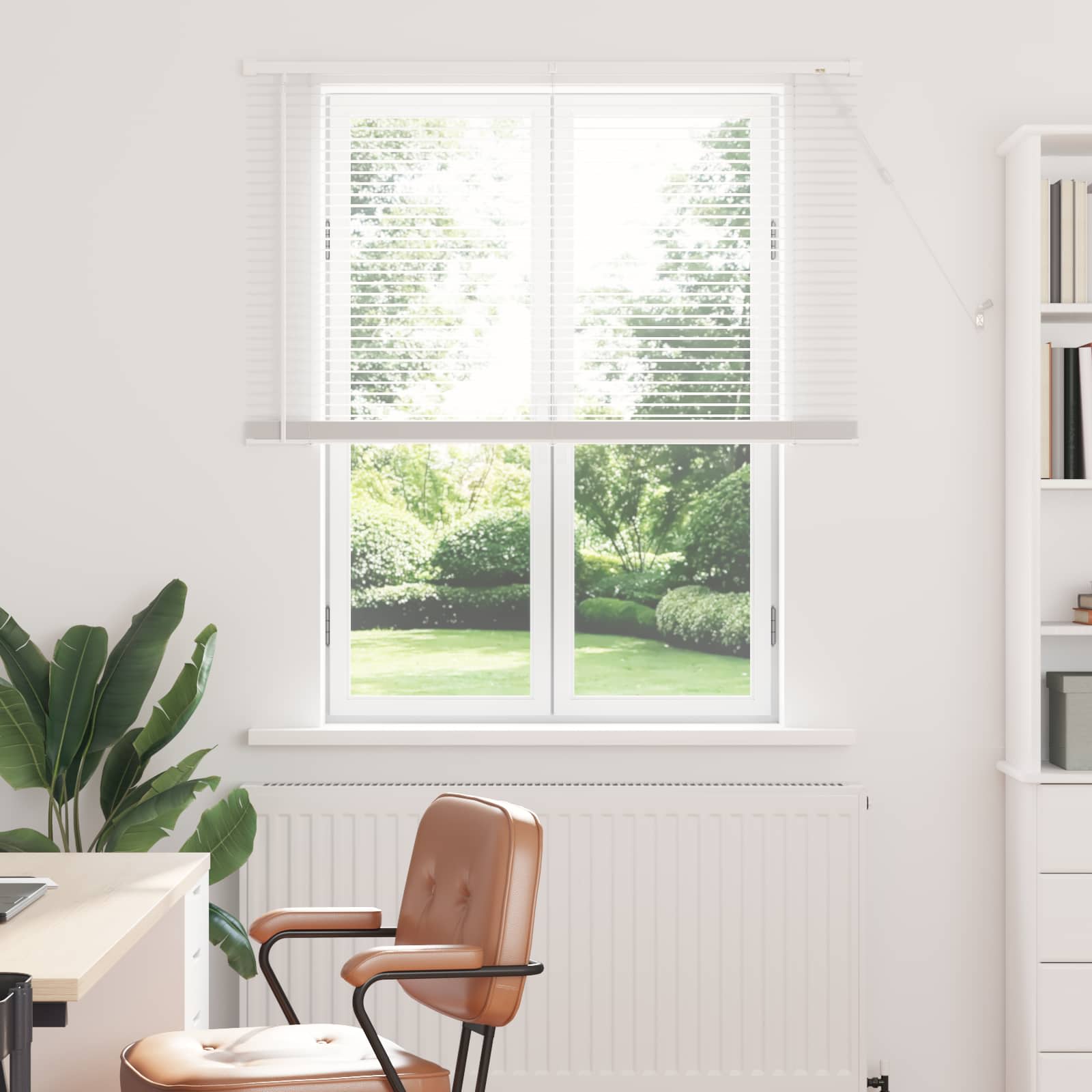 Jalousie Weiß 150 x 110 cm 25 mm PVC