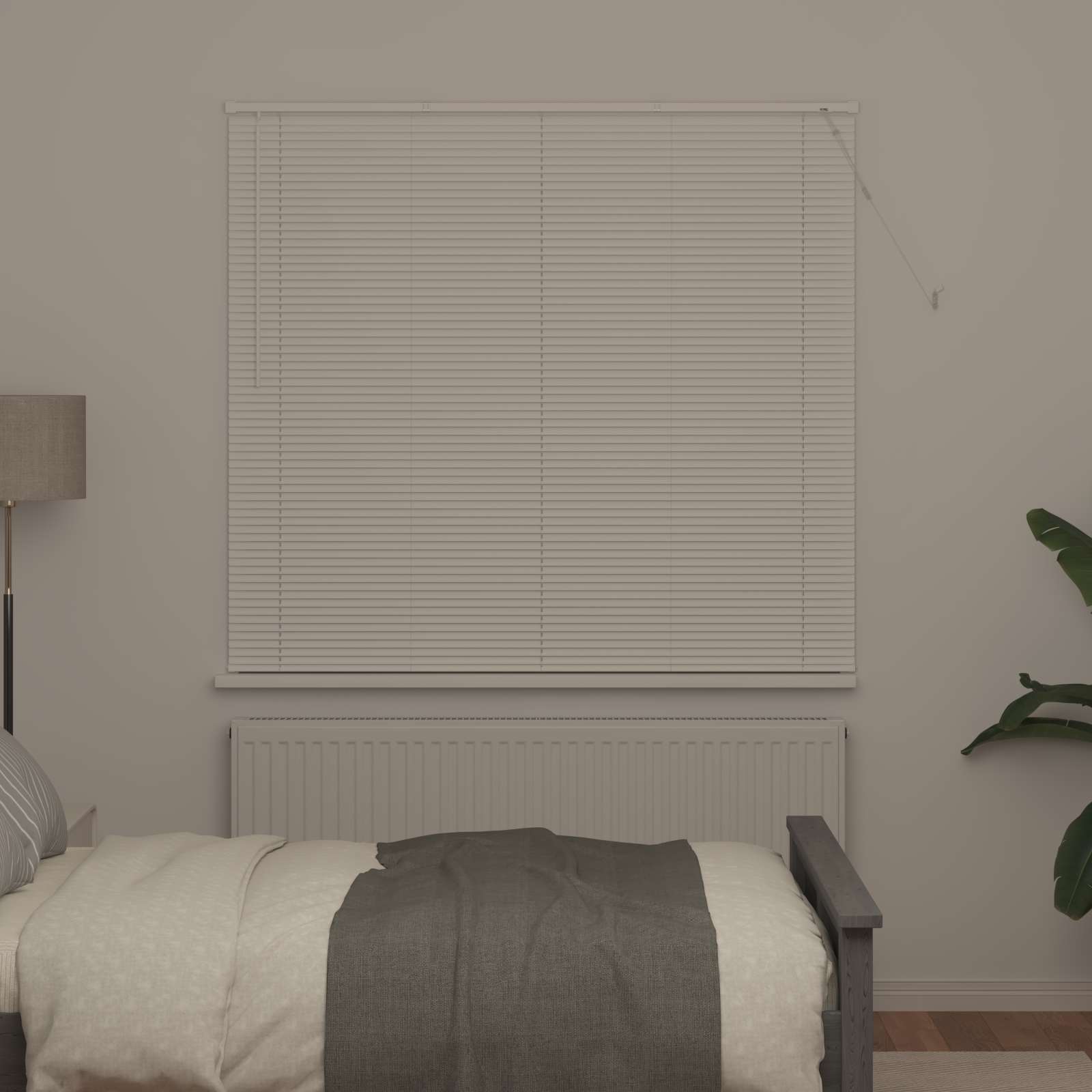 Jalousie Weiß 150 x 150 cm 25 mm PVC