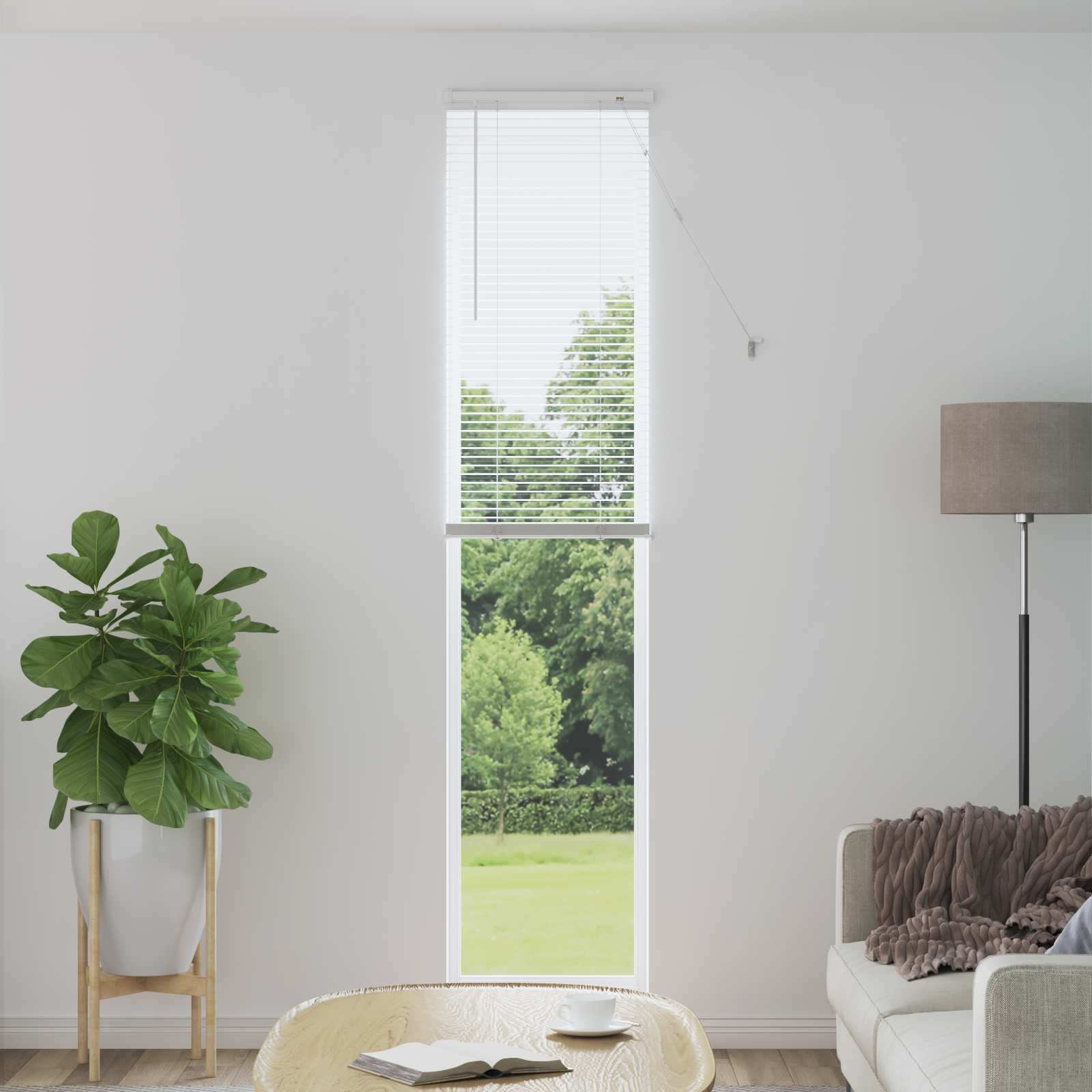 Jalousie Weiß 213 x 60 cm 25 mm PVC