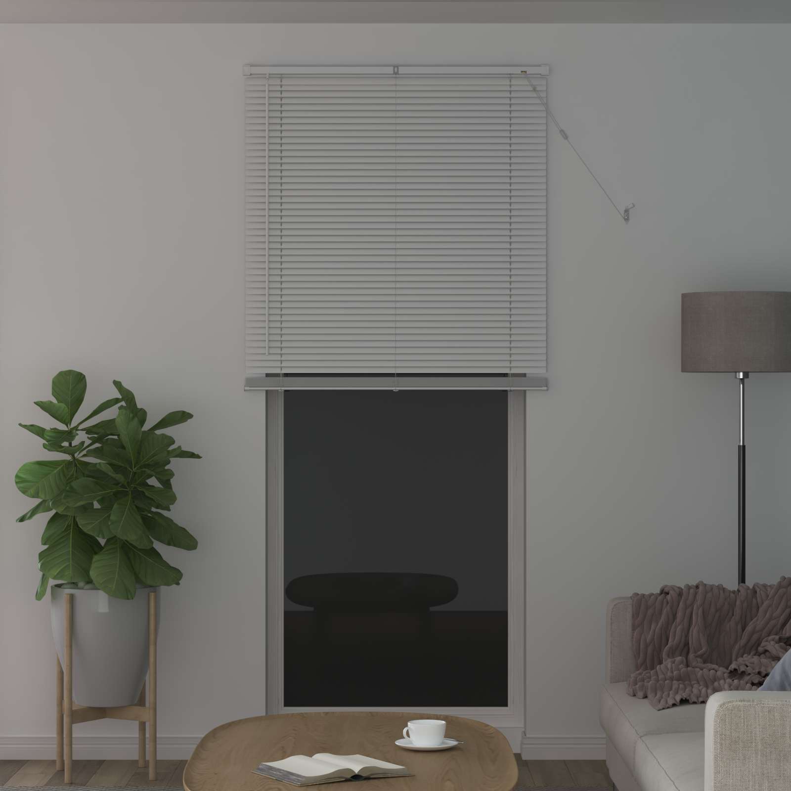 Jalousie Weiß 213 x 80 cm 25 mm PVC