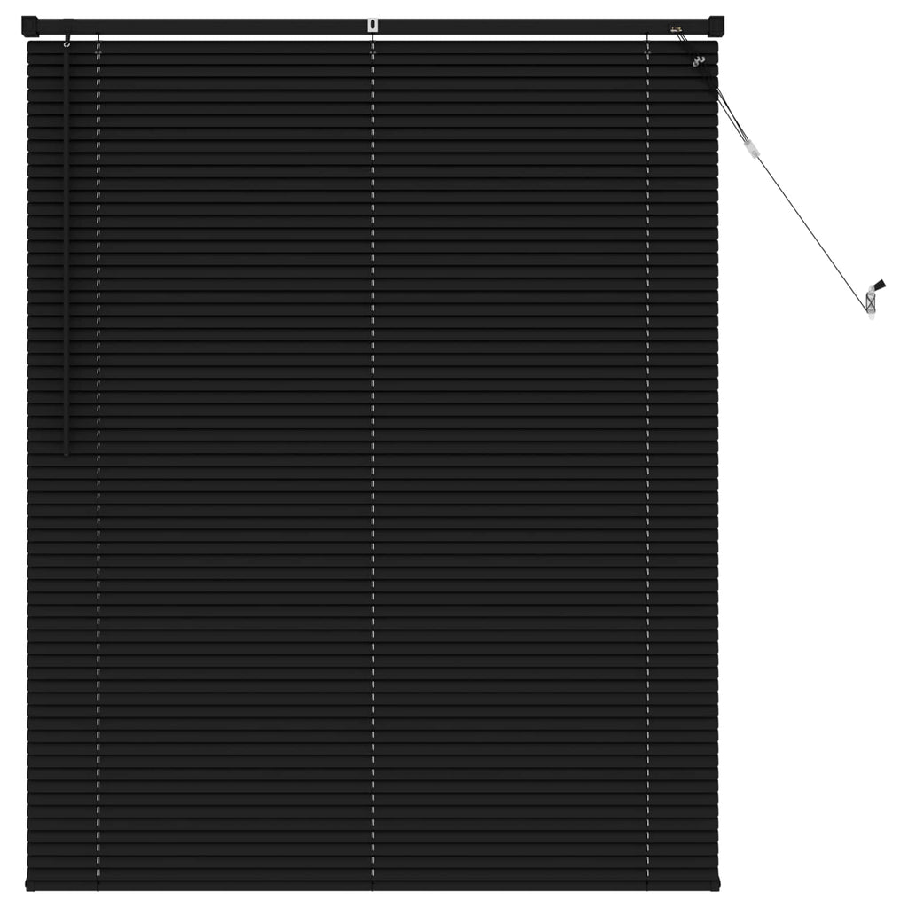 Jalousie Schwarz 150 x 110 cm 25 mm PVC