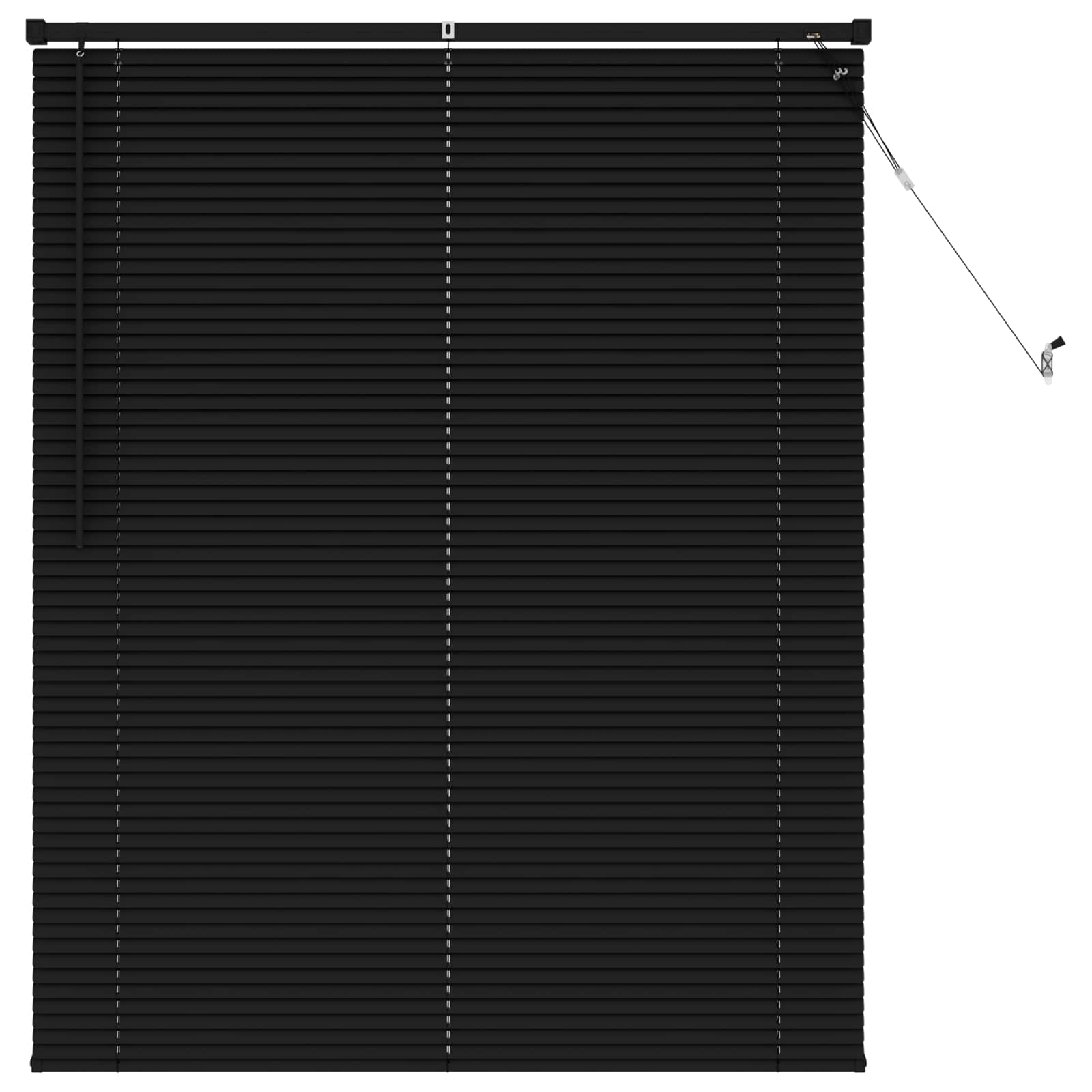 Jalousie Schwarz 150 x 110 cm 25 mm PVC