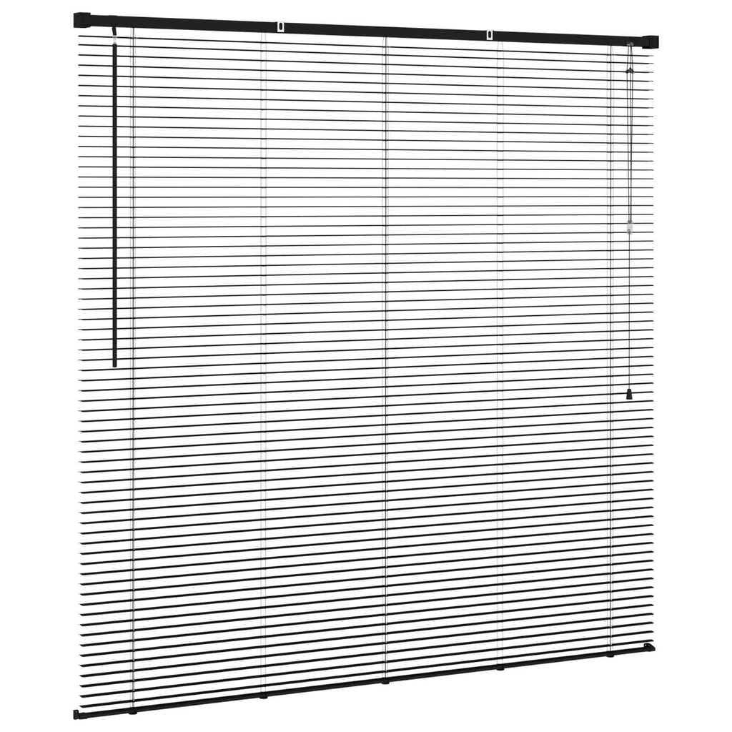 Jalousie Schwarz 150 x 150 cm 25 mm PVC