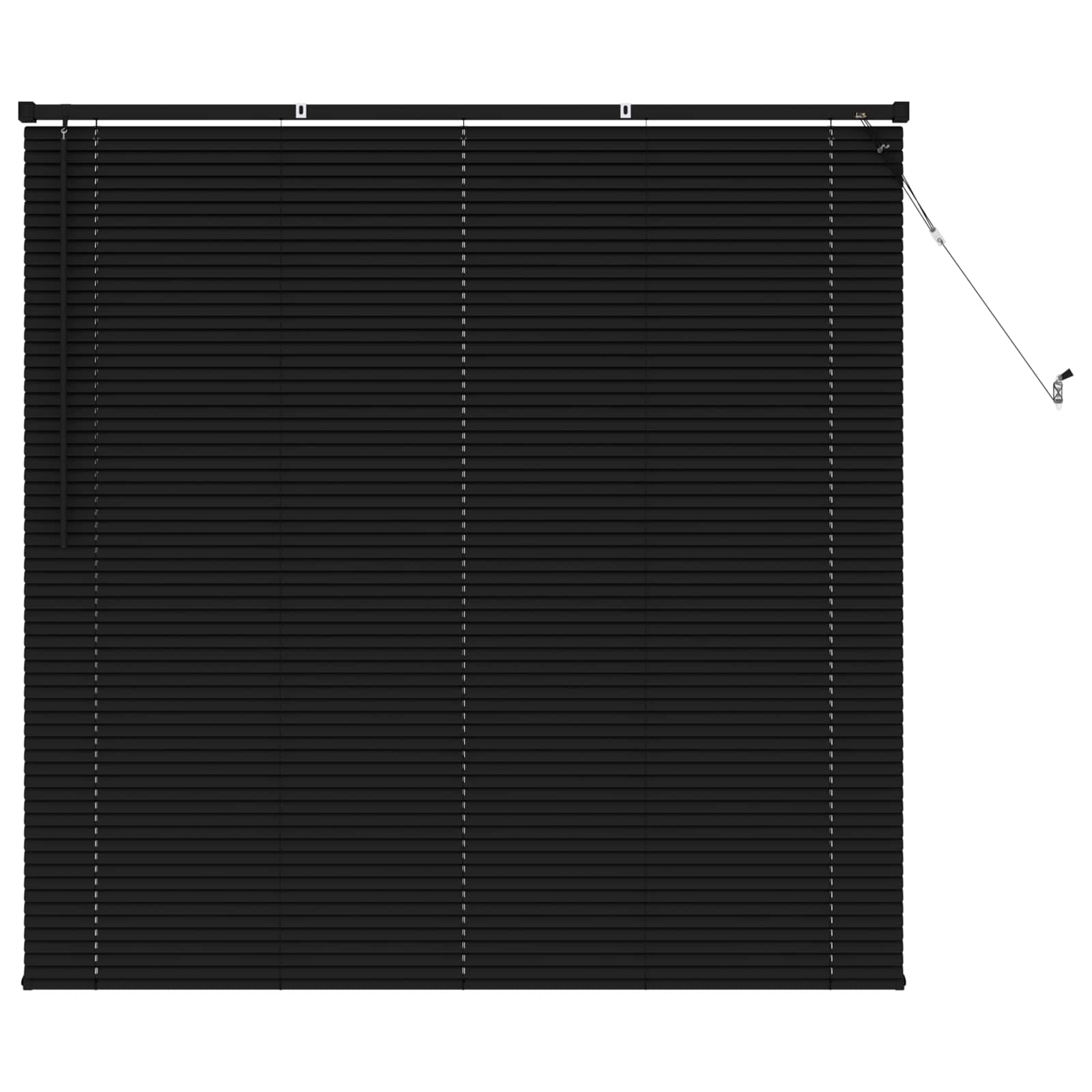 Jalousie Schwarz 150 x 160 cm 25 mm PVC