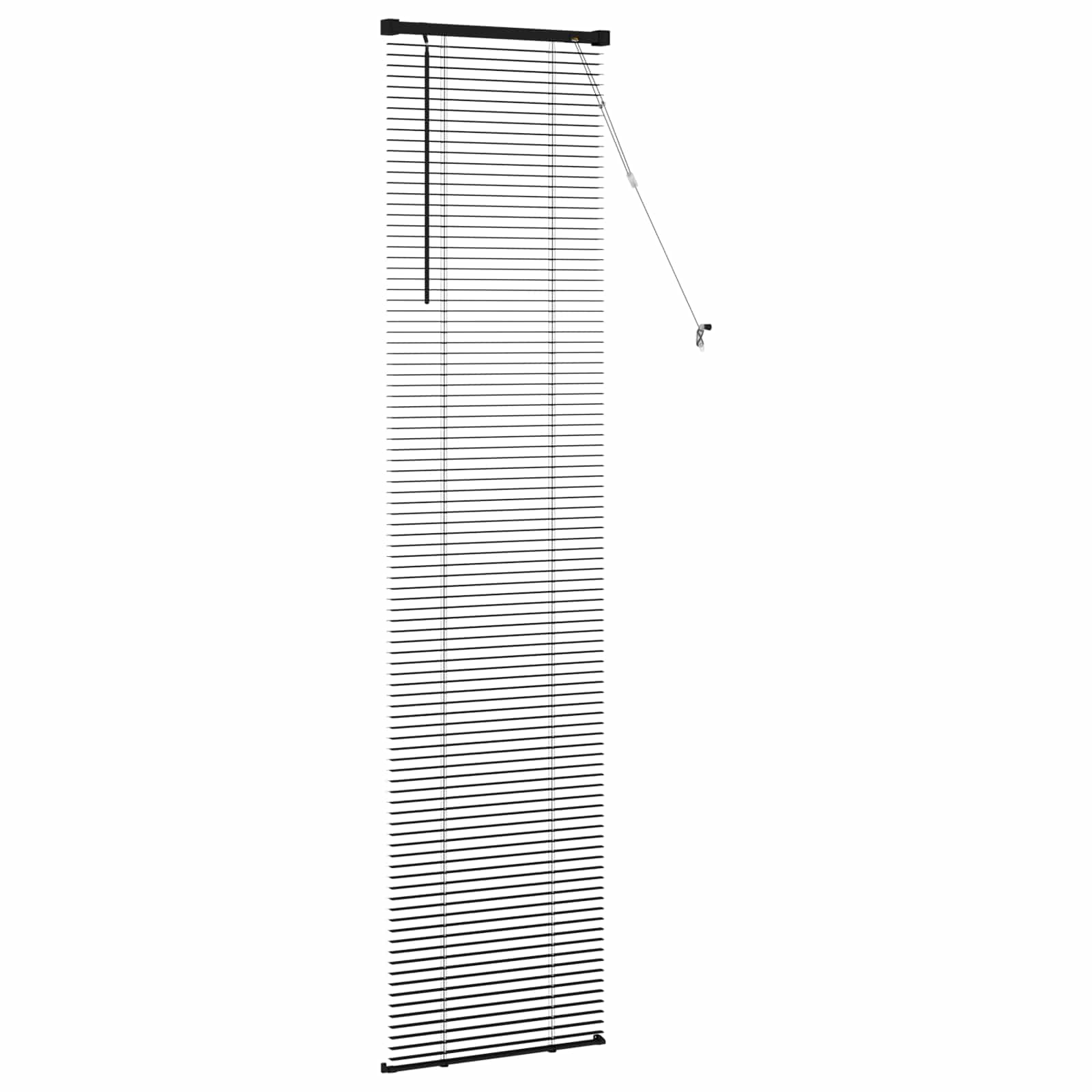 Jalousie Schwarz 213 x 40 cm 25 mm PVC