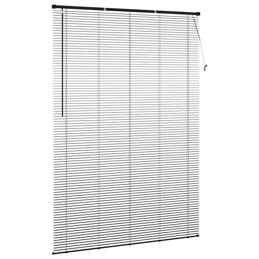 Jalousie Schwarz 213 x 130 cm 25 mm PVC