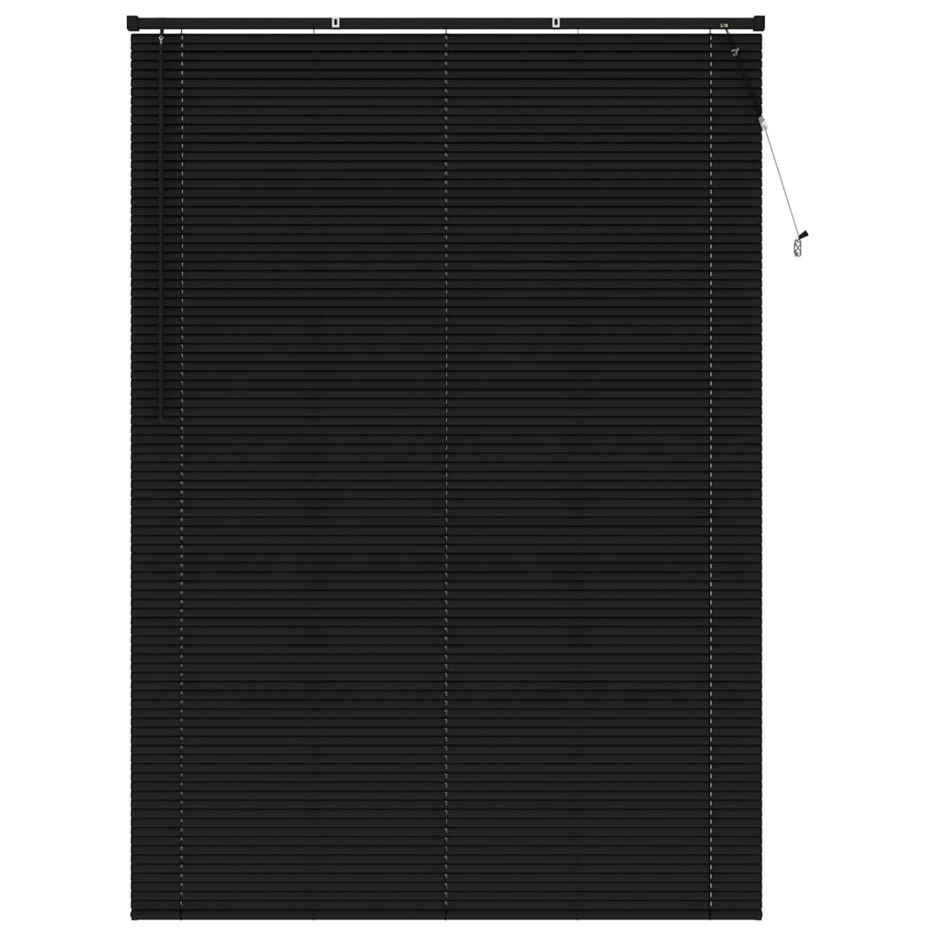 Jalousie Schwarz 213 x 150 cm 25 mm PVC