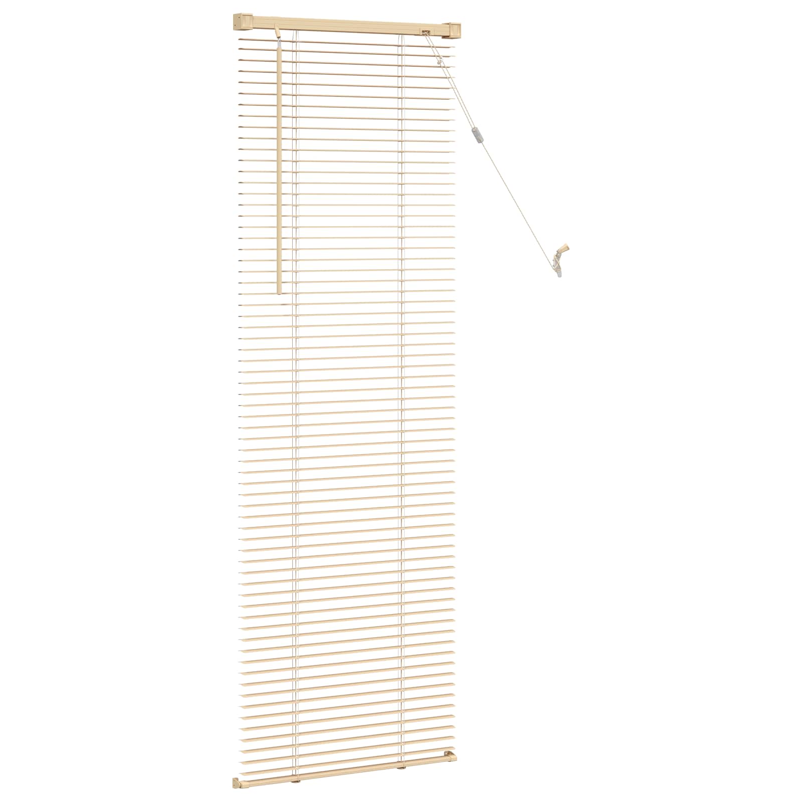 Jalousie Hellbraun mit Muster 150 x 40 cm 25 mm PVC