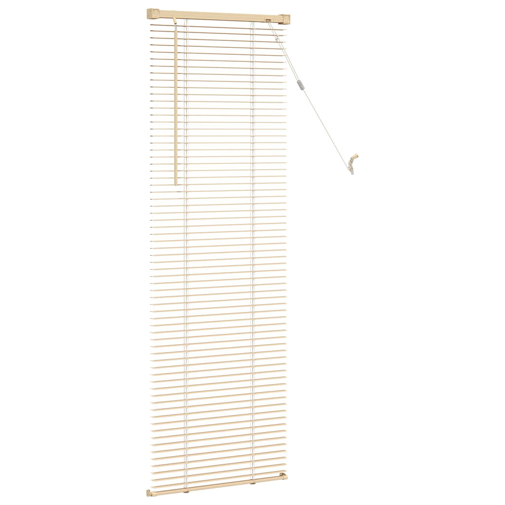Jalousie Hellbraun mit Muster 150 x 50 cm 25 mm PVC